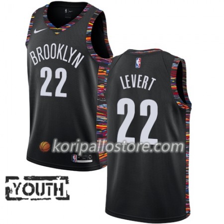 Brooklyn Nets Caris LeVert 22 2018-19 Nike City Edition Musta Lasten Pelipaidat Swingman